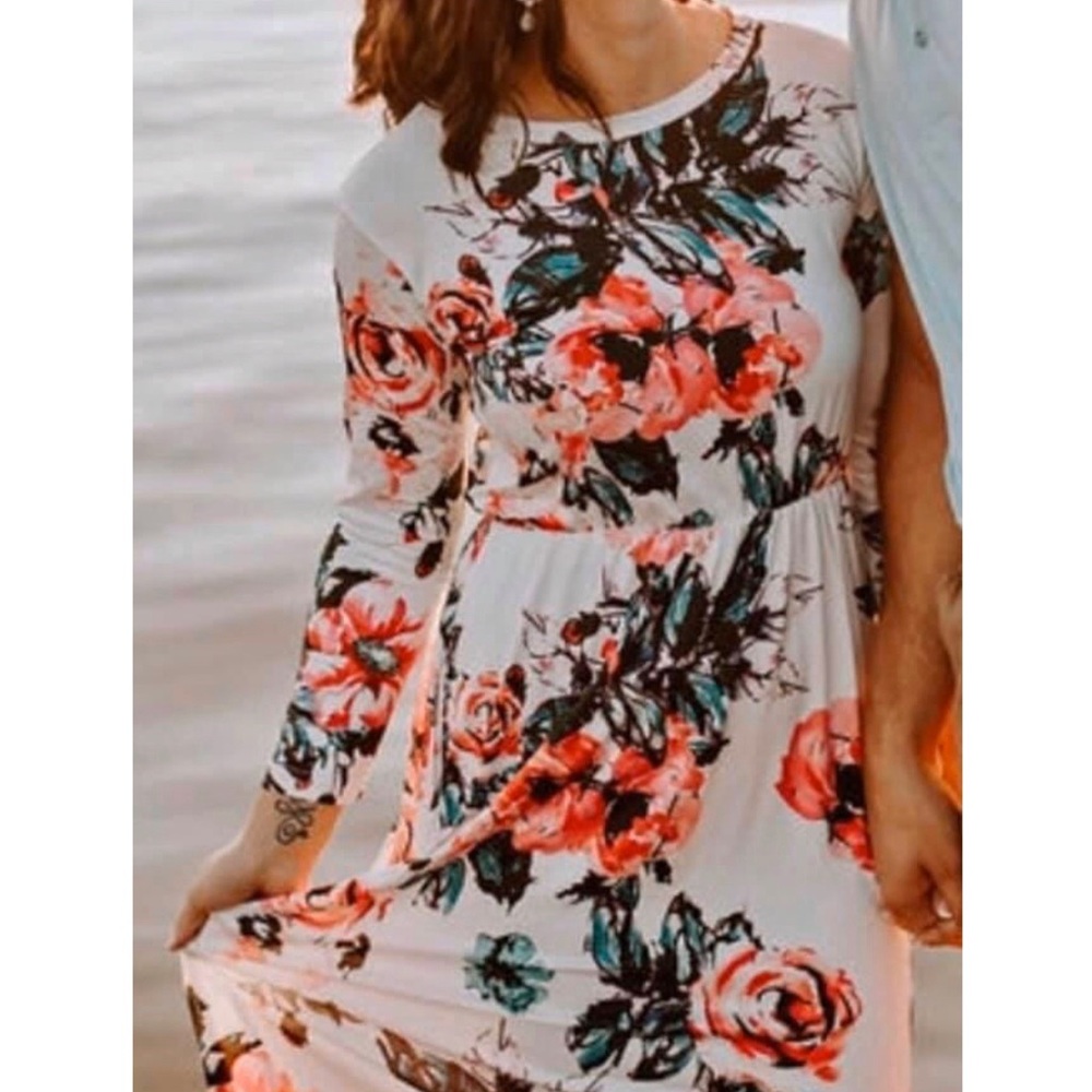 Long sleeve floral maxi